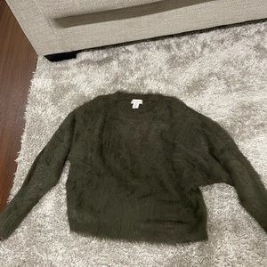 Army green sweater. Cozy. Size small.